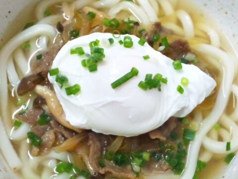 とろ～り卵の肉うどん